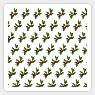 Vintage holly pattern Sticker